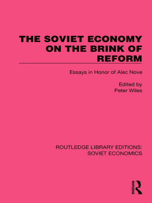 cover image of The Soviet Economy on the Brink of Reform